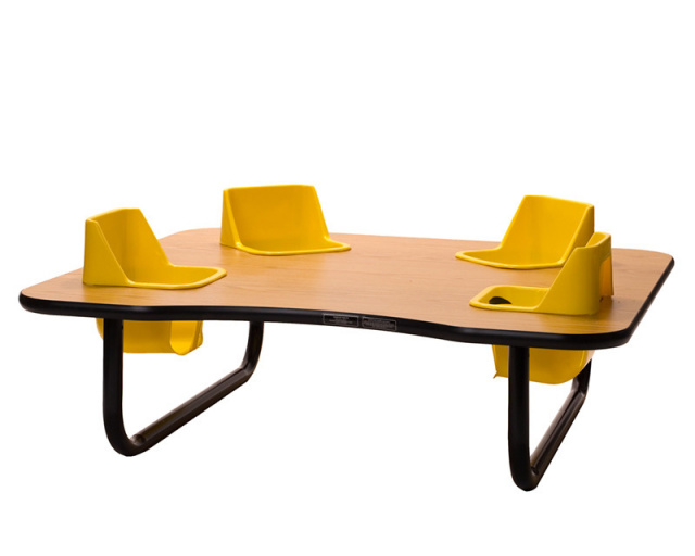 4 Seat Space Saver Toddler Tables with 14" Legs