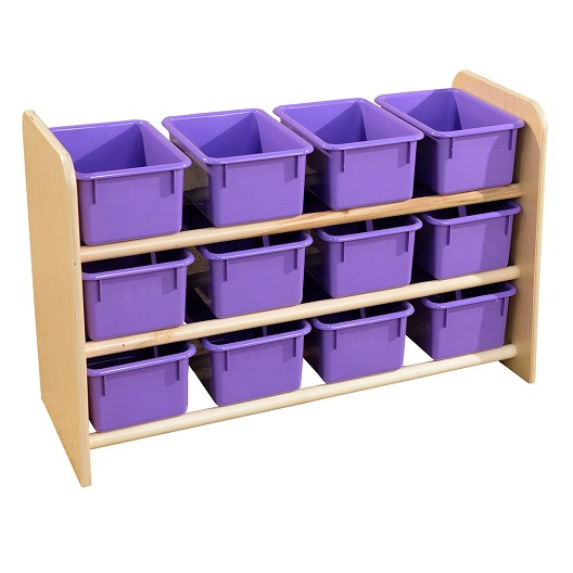 WD13809PP See-All Storage w/12 Bins - Purple