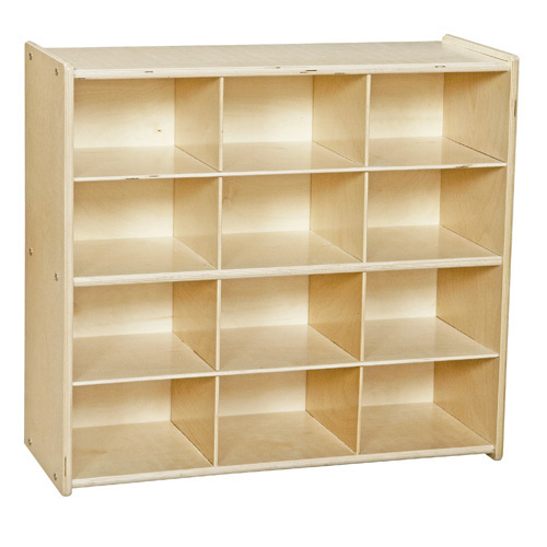 WD-C16129 Birch 12-Cubby Storage Unit