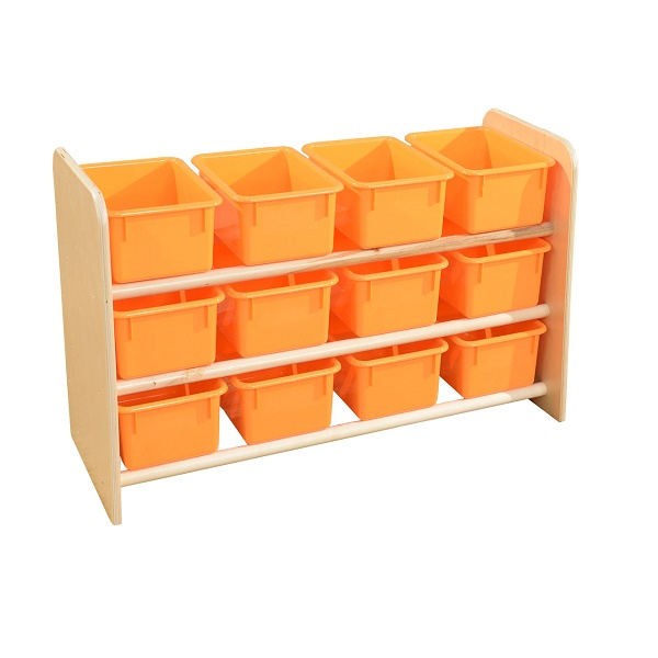 WD13809OR See-All Storage w/12 Bins - Orange