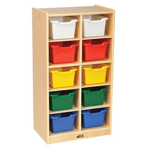 Birch 10 Cubby Tray Cabinet