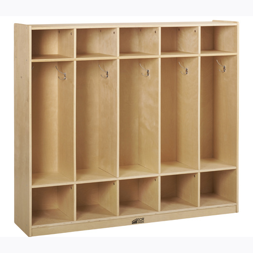 ELR-0425 Birch 5-Section Straight Coat Locker