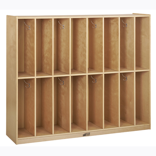 ELR­17305 Birch 16­Section Streamline Coat Locker