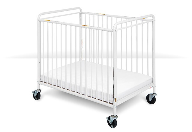 FD- 2032097 Chelsea Clearview Steel Child Care Compact Crib with 4" casters