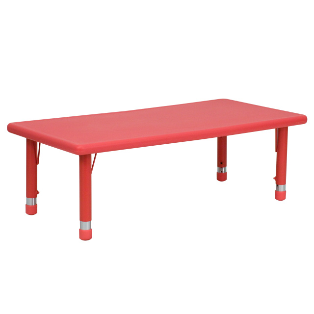 FF Rect Activity Resin Table - Red 24 x 48