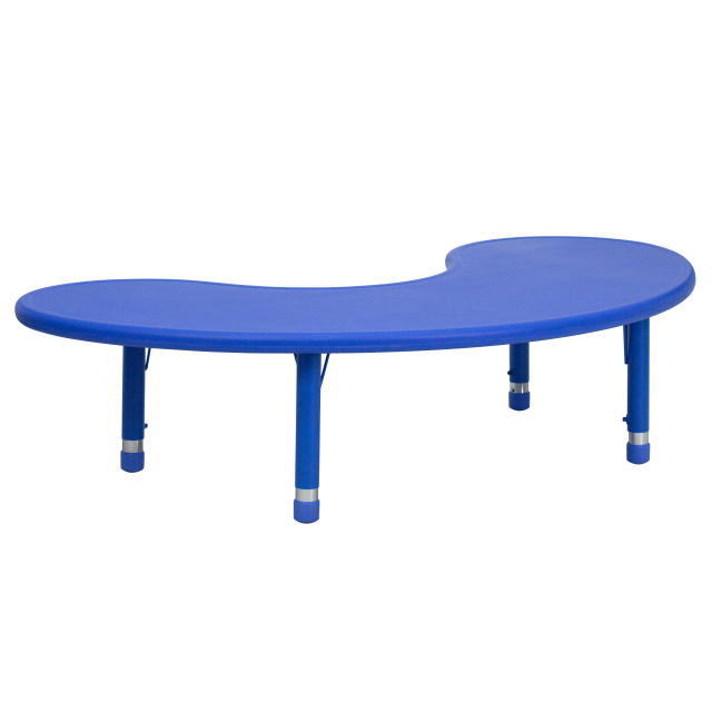 FF Half-moon Resin 35 x 65 Table - Blue