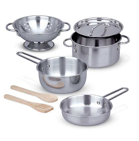 MD-4265 Stainless Steel Pots & Pans Play Set