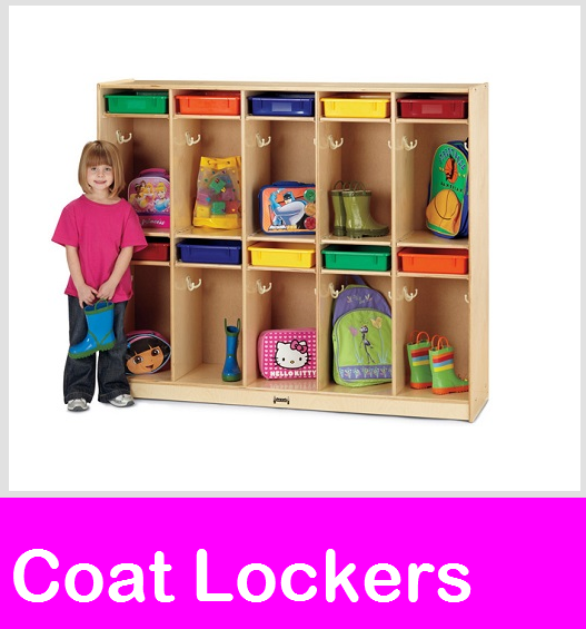Coat locker, wood coat lockers and preschool coat lockers at Daycare Furniture Direct