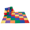 ELR-0215 Patchwork Toddler Mat & 12 Block Set - Primary