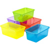 Plastic Cubby Bins Translucent Tint - 5 Pack 
