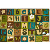 CK-11726 Toddler Alphabet Blocks Rug - Nature 6'x9'