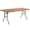 FF Wood Folding Banquet Table 6 Ft
