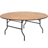 FF Wood Folding Banquet Table 72" Round