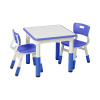 ELR-14439-BL Square Resin Dry Erase Activity Table & 2 Chairs - Blue