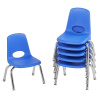 10356 10in Stack Chair Swivel Glide - 6 Pack 