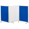 ELR-0491 Mobile Dry-Erase & Flannel Divider 3-Panel