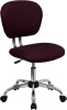 FF Swivel Task Chair Mid Back - Burgundy