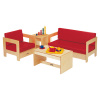 0380JC Living Room 4 Piece Set - Red