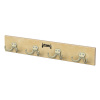 0764JC Wall Mount Coat Rail 4 Hooks