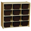 C16122 12-Cubby Storage Brown Tubs RTA