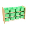 WD13809LG See-All Storage w/12 Bins - Lime Green