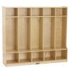 ELR-0453 Birch 5-Section Coat Locker with Bench