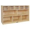 ELR-17255F-CL Birch 5+5 Storage and Tray Cabinet with Bins