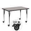 FF Mobile 30" X 48" Activity Table - Gray