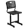 FF ADJUSTABLE HEIGHT BLACK STUDENT CHAIR - 6 Pack